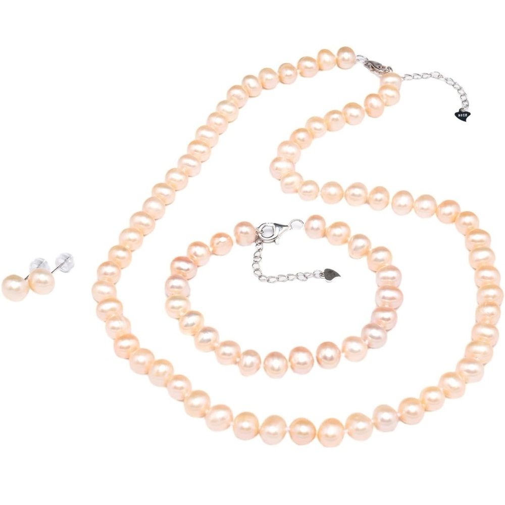 Classic Cream Pearl Necklace Set